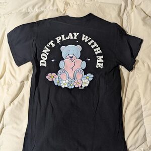 Women's Black Bear with Broken Heart T-shirt